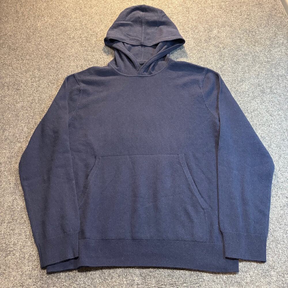 Banana Republic 100% Cashmere Knit Hoodie Sweater Mens Large Luxury Pullover